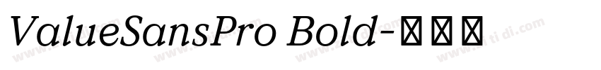 ValueSansPro Bold字体转换